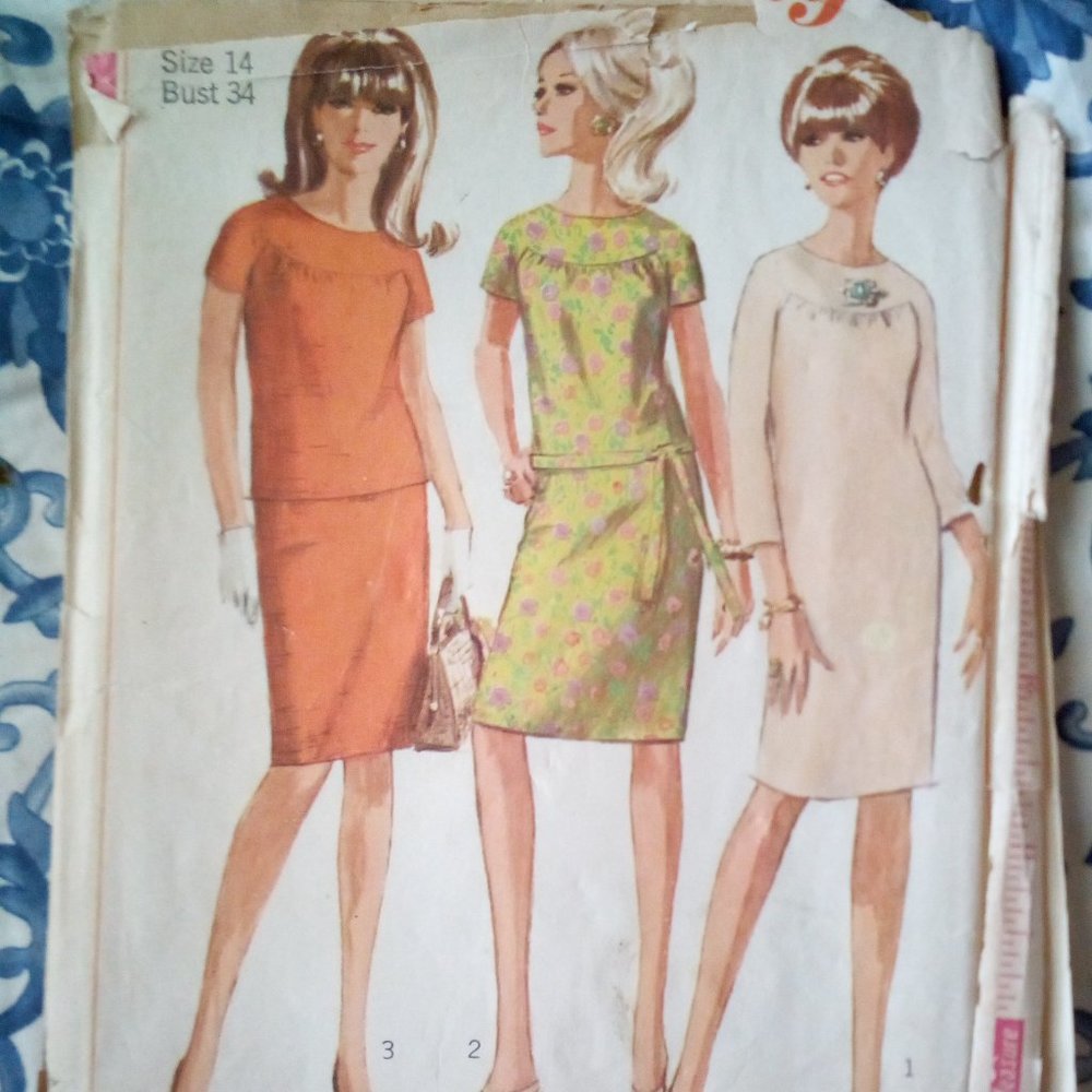 Vintage Simplicity 1960's Mod Mini Dress pattern